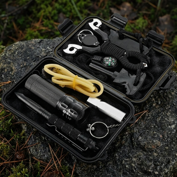 THE CACHE — 8-In-1 Outdoor Survival Kit