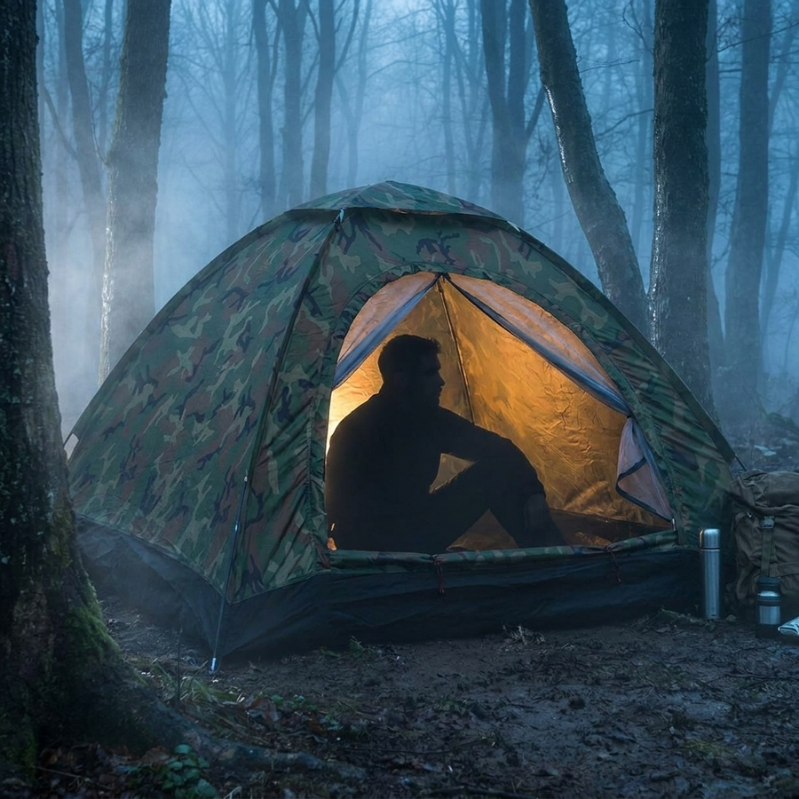 THE BLIND — CAMOUFLAGE WATERPROOF SURVIVAL TENT